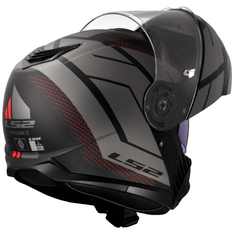 Preklopna motociklistička kaciga LS2 FF908 Strobe II Code crno-siva