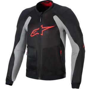 Alpinestars TROOP-AIR PRO motociklistička jakna crna-svijetlo siva-crvena