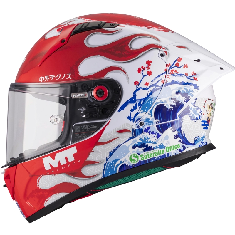 Integralna motociklistička kaciga KRE + S Yamanaka A5 crveno-bijela