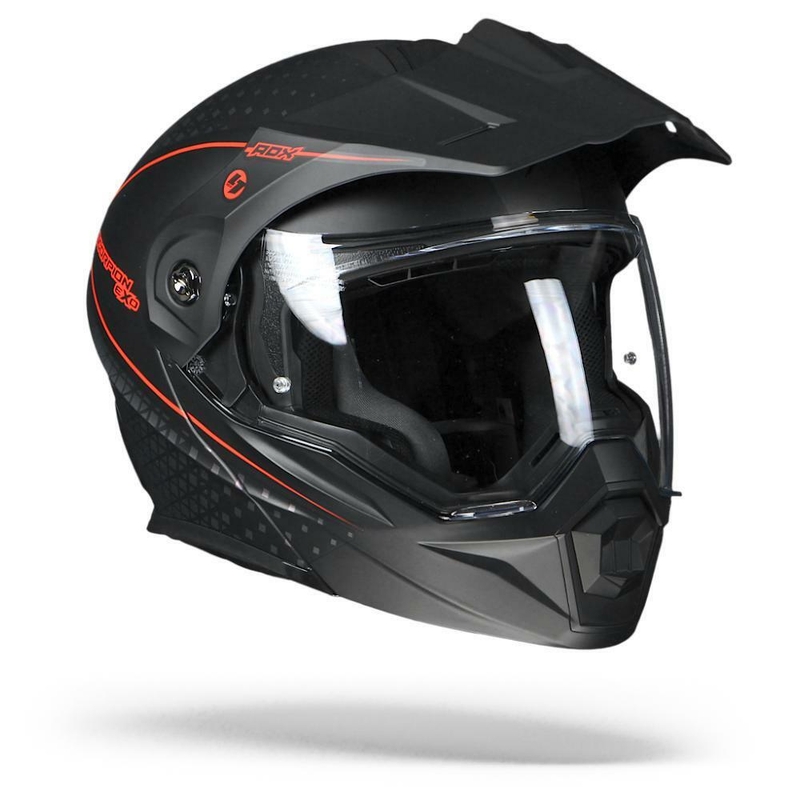 Preklopna enduro kaciga Scorpion ADX-1 Horizon crno-fluo crvena