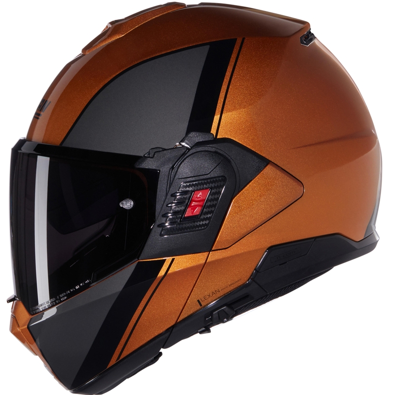 Preklopna motociklistička kaciga Nolan N120-1 Verniciatura Speciale N-COM 343 sjajna oker-crna