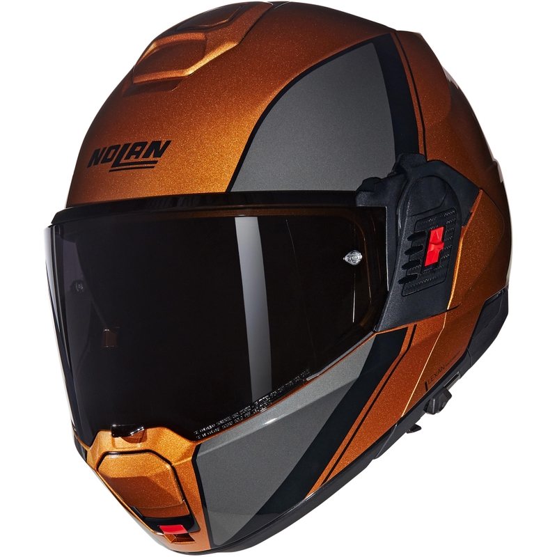 Preklopna motociklistička kaciga Nolan N120-1 Verniciatura Speciale N-COM 343 sjajna oker-crna