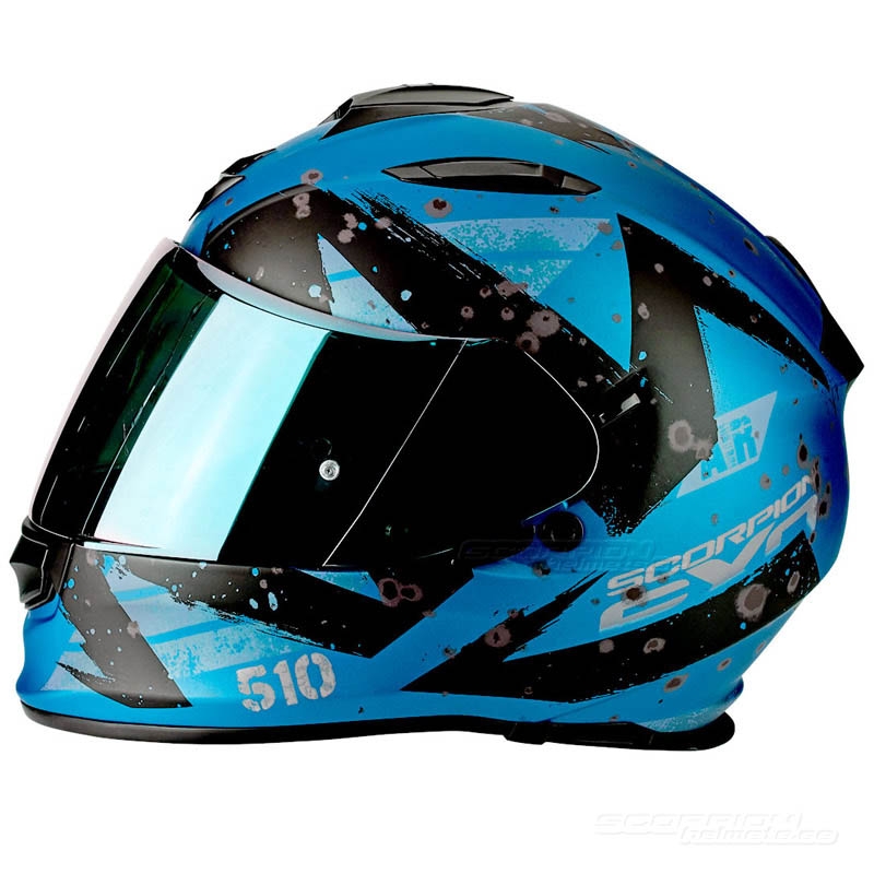Integralna motociklistička kaciga Scorpion EXO-510 Air Marcus plava mat-crna