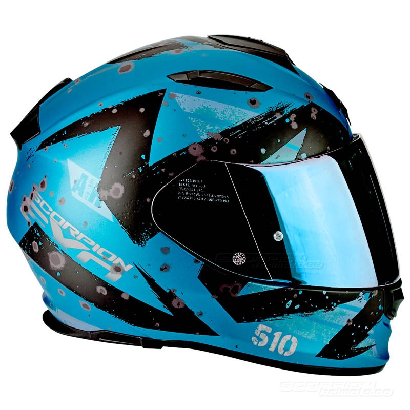 Integralna motociklistička kaciga Scorpion EXO-510 Air Marcus plava mat-crna