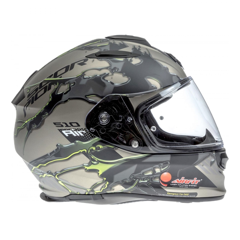 Scorpion EXO-510 Air Likid kaciga za cijelo lice Titanium-Fluo Yellow rasprodaja