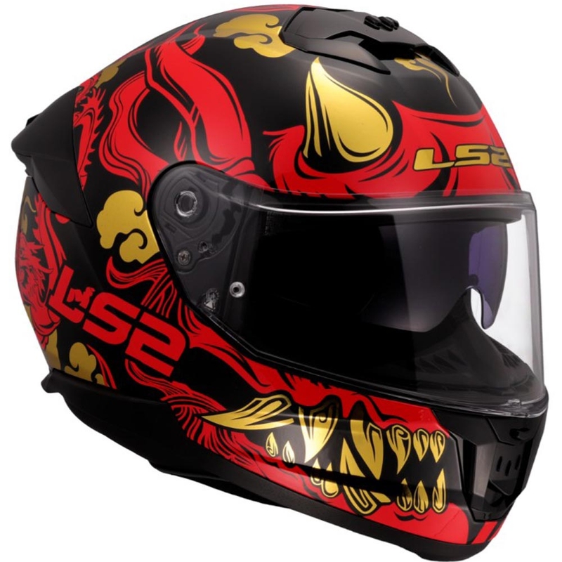 Integralna motociklistička kaciga LS2 FF808 Drako crno-crvena