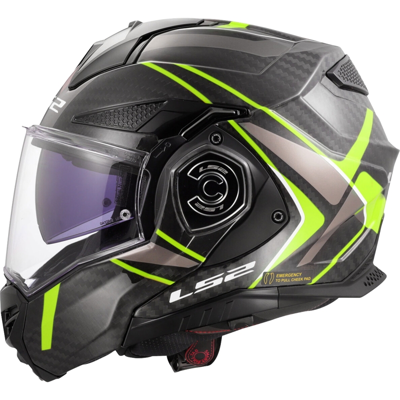 Preklopna motociklistička kaciga LS2 FF901 Advant XC Future II crno-fluo žuta