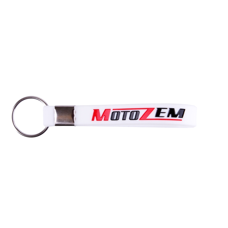 MotoZem privjesak za ključeve bijele boje