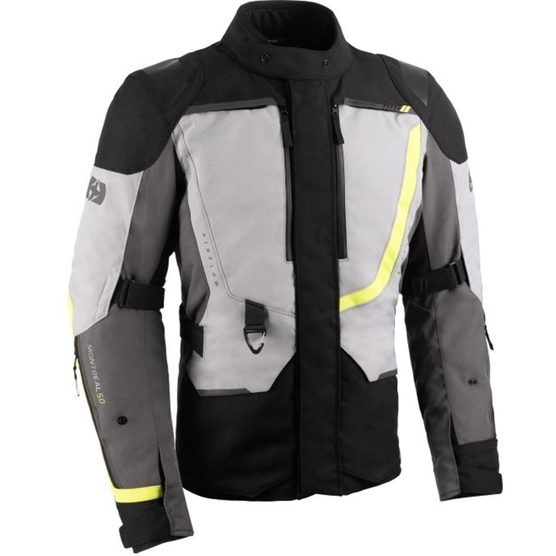 Motociklistička jakna Oxford Montreal 5.0 sivo-crno-žuta
