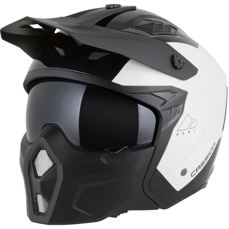 Modularna motociklistička kaciga Cassida Cross Country Dual bijelo-crna