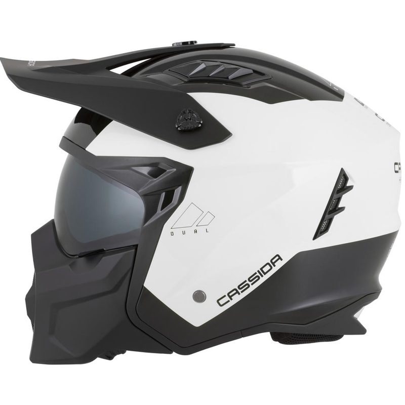 Modularna motociklistička kaciga Cassida Cross Country Dual bijelo-crna
