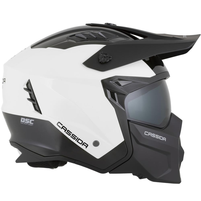 Modularna motociklistička kaciga Cassida Cross Country Dual bijelo-crna
