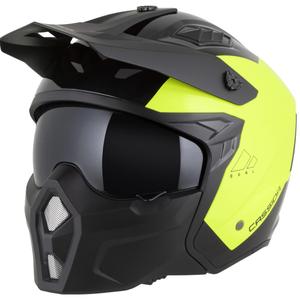 Modularna motociklistička kaciga Cassida Cross Country Dual fluo žuto-crna
