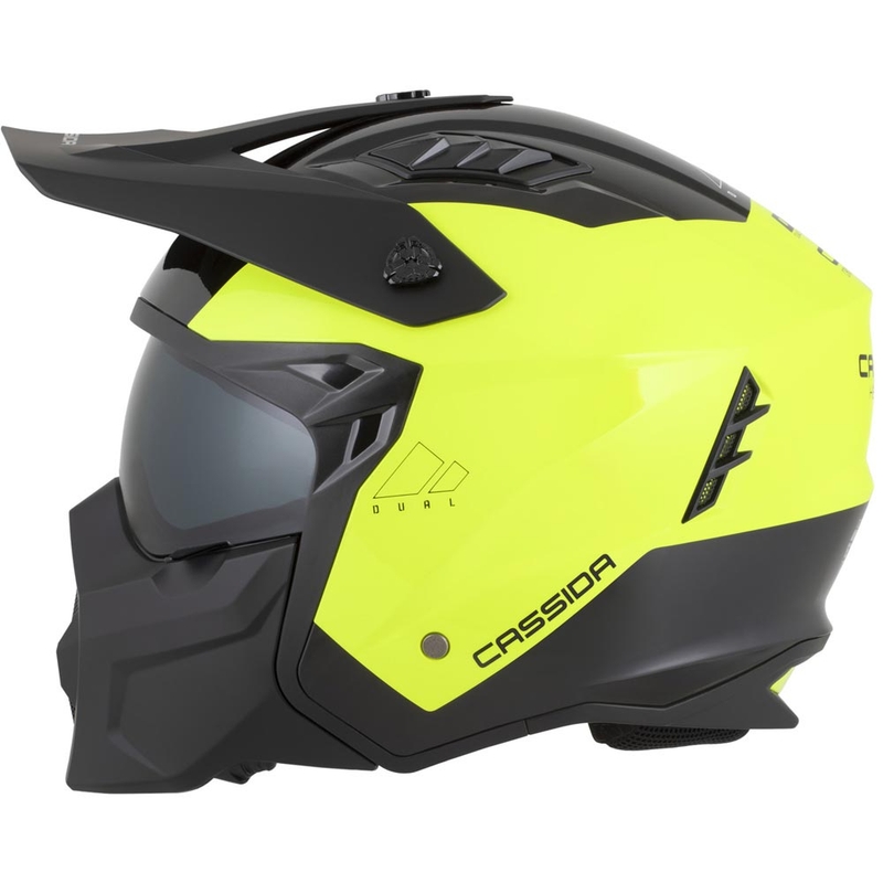 Modularna motociklistička kaciga Cassida Cross Country Dual fluo žuto-crna