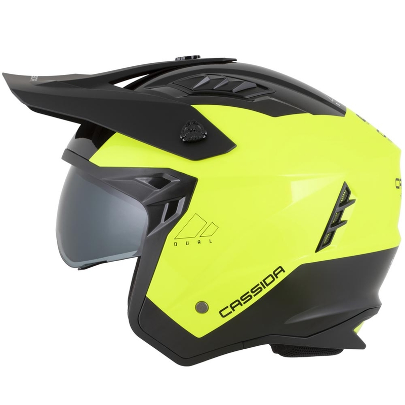 Modularna motociklistička kaciga Cassida Cross Country Dual fluo žuto-crna