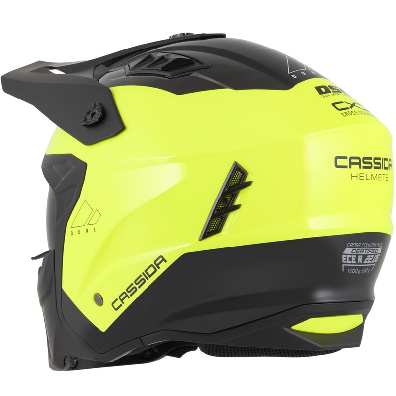 Modularna motociklistička kaciga Cassida Cross Country Dual fluo žuto-crna