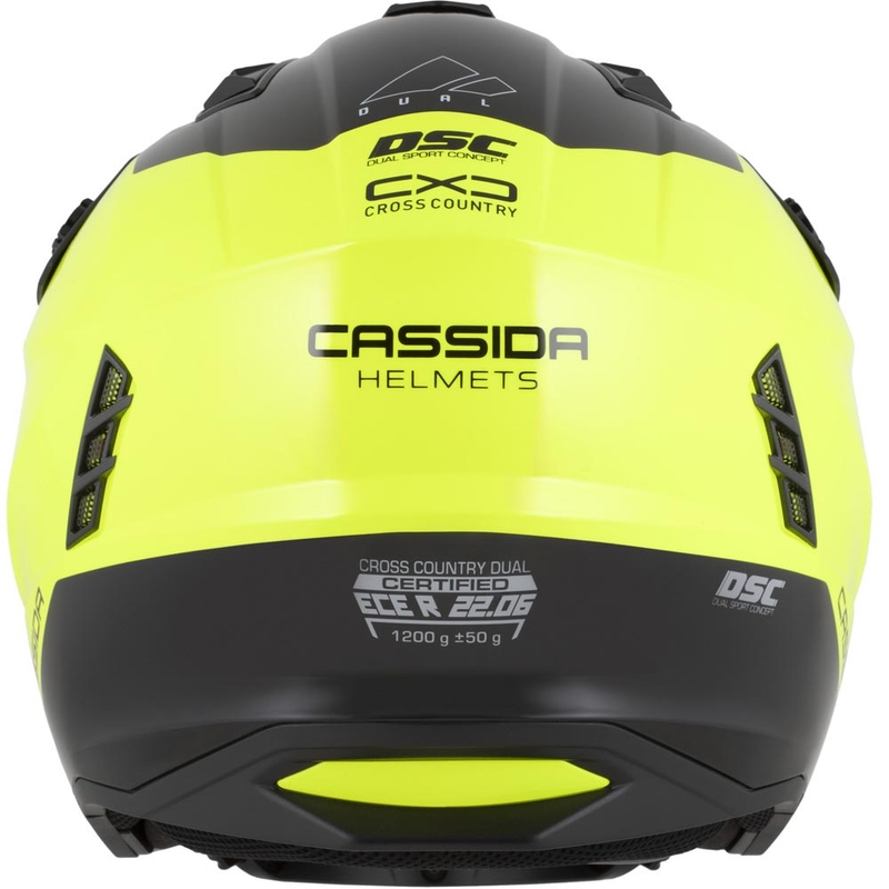 Modularna motociklistička kaciga Cassida Cross Country Dual fluo žuto-crna