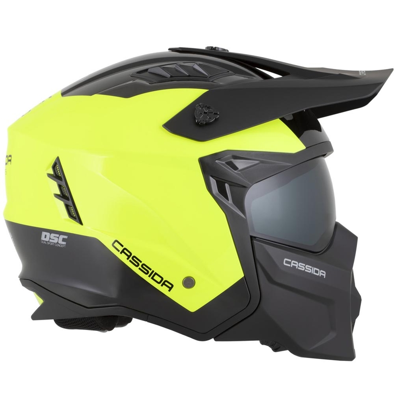 Modularna motociklistička kaciga Cassida Cross Country Dual fluo žuto-crna