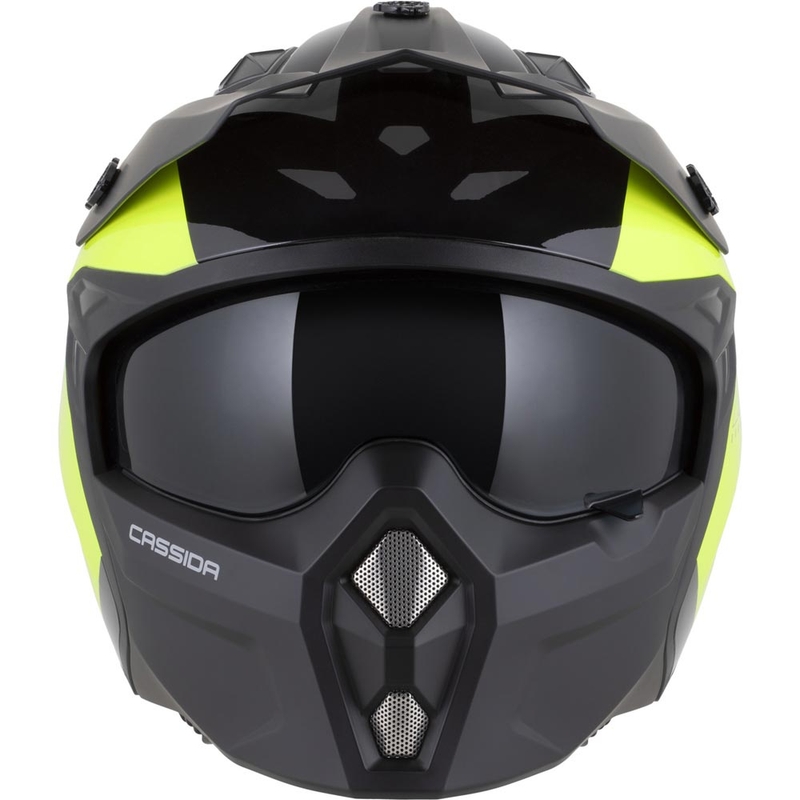 Modularna motociklistička kaciga Cassida Cross Country Dual fluo žuto-crna