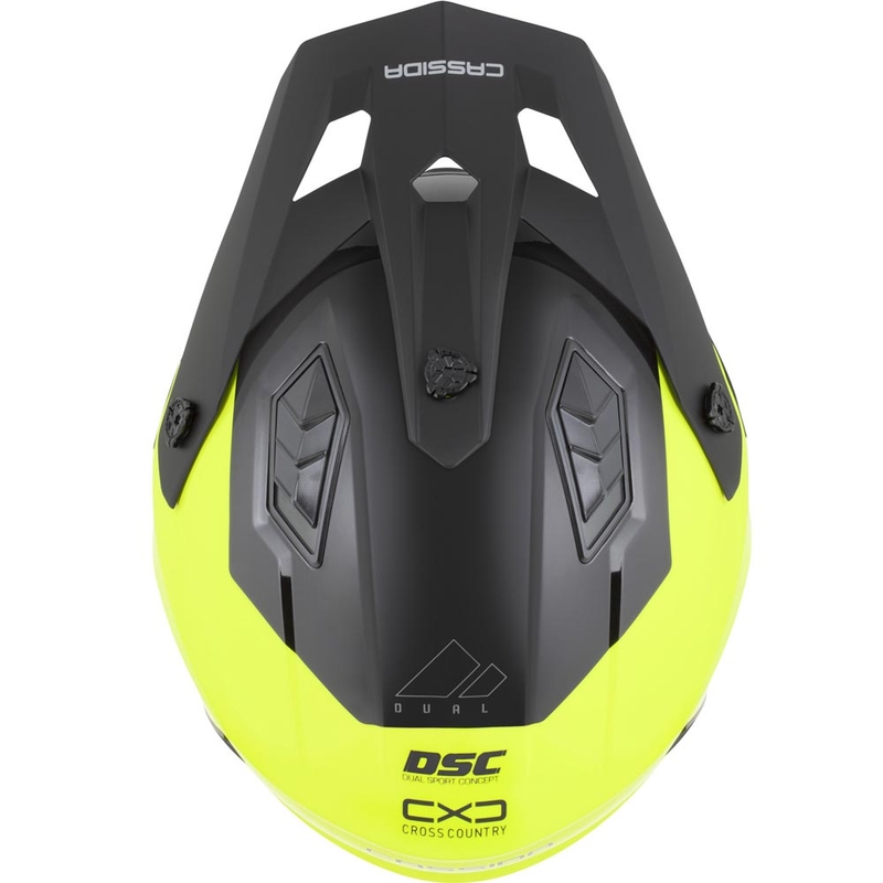 Modularna motociklistička kaciga Cassida Cross Country Dual fluo žuto-crna
