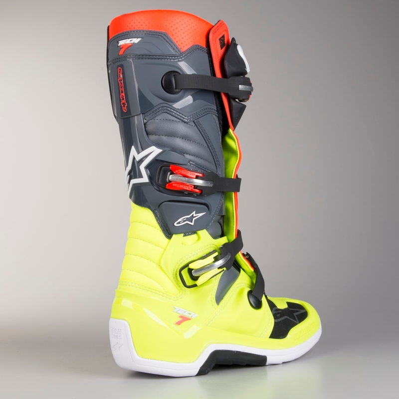 Motorističke čizme Alpinestars Tech 7 crveno-fluo žute
