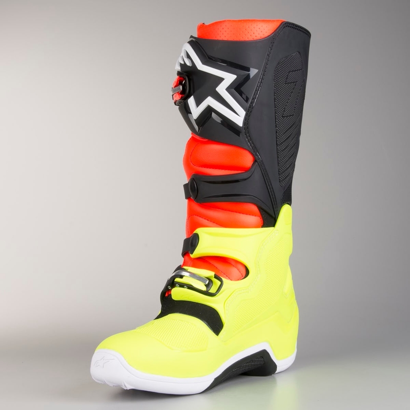 Motorističke čizme Alpinestars Tech 7 crveno-fluo žute
