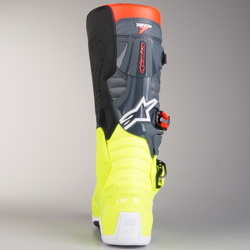 Motorističke čizme Alpinestars Tech 7 crveno-fluo žute
