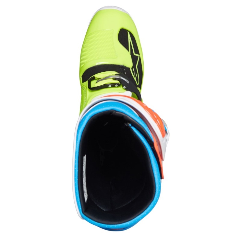 Alpinestars Tech 7 motorističke čizme žuto-bijelo-plavo-crveno-crno