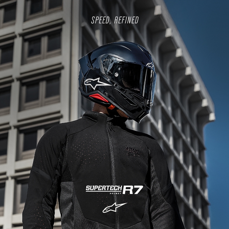Alpinestars S-R7 Solid integralna motociklistička kaciga crna