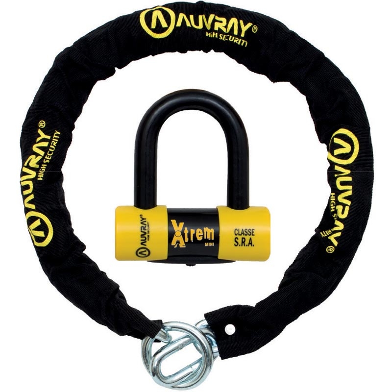AUVRAY X-Lock disk brava s lancem 120 cm crno-žuta