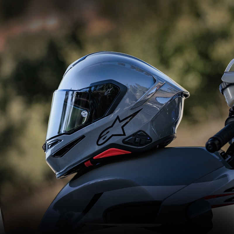 Alpinestars S-R7 Solid integralna motociklistička kaciga sive boje