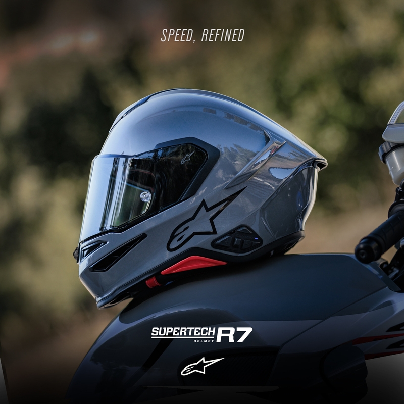 Alpinestars S-R7 Solid integralna motociklistička kaciga sive boje