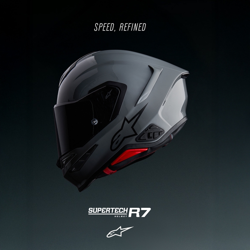 Alpinestars S-R7 Solid integralna motociklistička kaciga sive boje