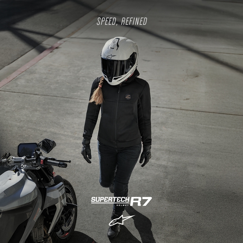 Alpinestars S-R7 Solid integralna motociklistička kaciga u bijeloj boji