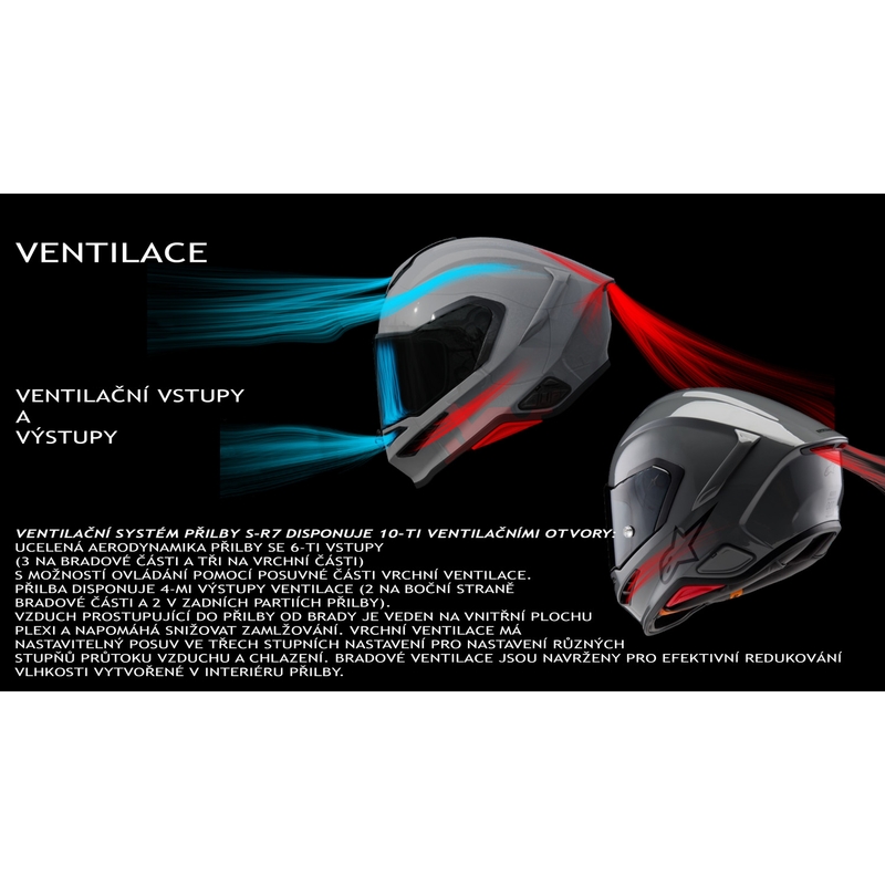 Alpinestars S-R7 Solid integralna motociklistička kaciga u bijeloj boji
