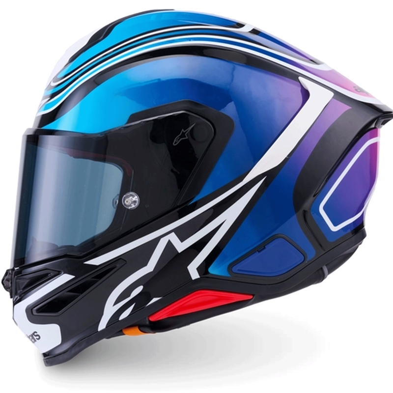 Alpinestars S-R7 Zeal kaciga za motocikle s punim licem crno-plavo-fluo ružičasto-bijela