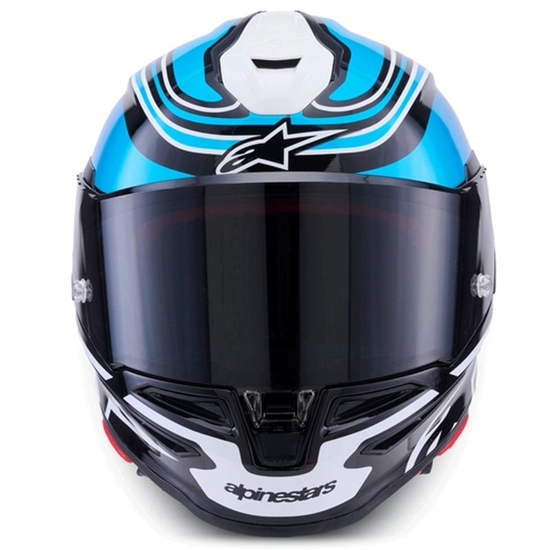 Alpinestars S-R7 Zeal kaciga za motocikle s punim licem crno-plavo-fluo ružičasto-bijela