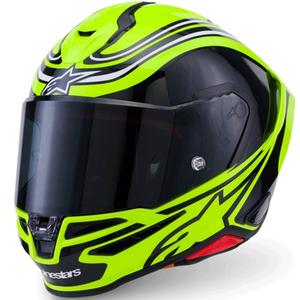 Alpinestars S-R7 Zeal full-face motociklistička kaciga fluo žuto-crno-bijela