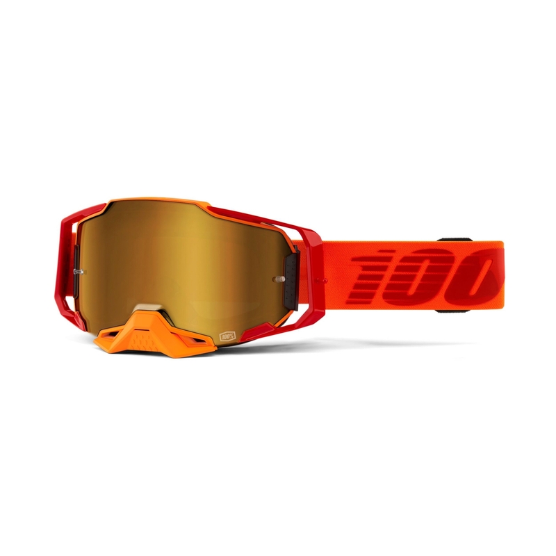 Naočale za motocross 100% ARMEGA Litkit Orange (zlatni pleksiglas)