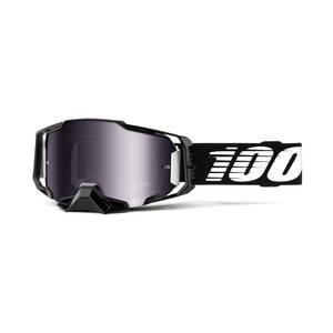 Naočale za motocross 100% ARMEGA crne (srebrni pleksiglas)