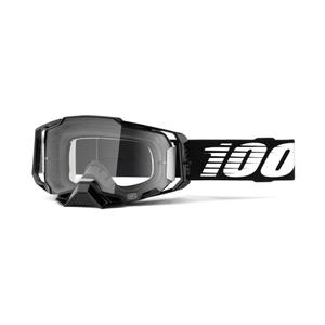 Naočale za motocross 100% ARMEGA crne (prozirni pleksiglas)