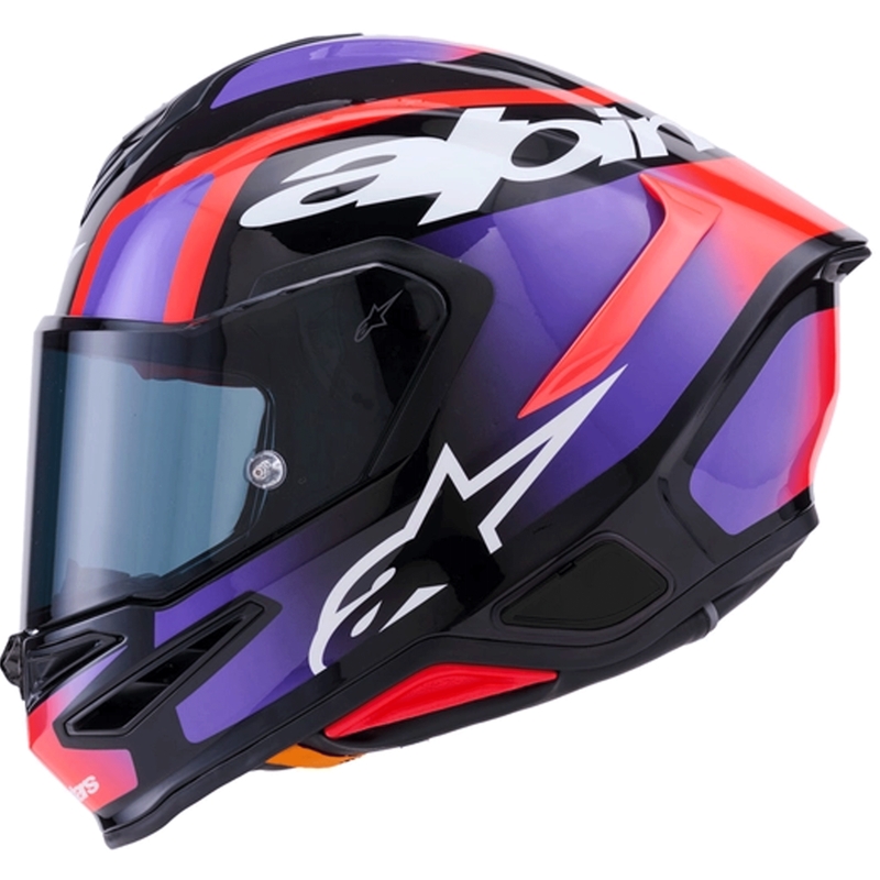 Alpinestars S-R7 Lumen full-face motociklistička kaciga crno-ljubičasta-fluo crveno-bijela