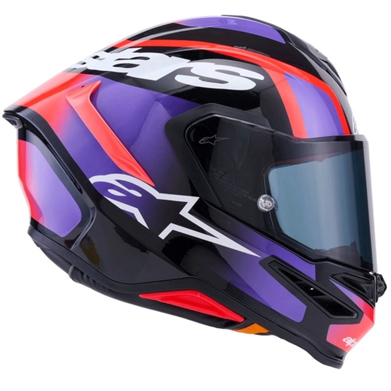 Alpinestars S-R7 Lumen full-face motociklistička kaciga crno-ljubičasta-fluo crveno-bijela