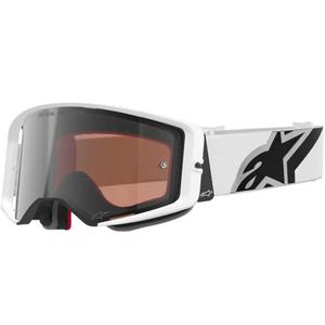 Alpinestars Supertech Corp motocross naočale bijelo-sive s crvenim pleksiglasom