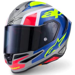 Alpinestars S-R7 Lumen full-face motociklistička kaciga srebrno-crno-ružičasto-fluo žuto