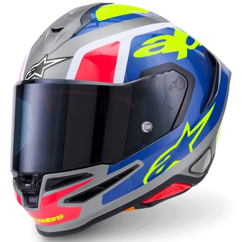 Alpinestars S-R7 Lumen full-face motociklistička kaciga srebrno-crno-ružičasto-fluo žuto