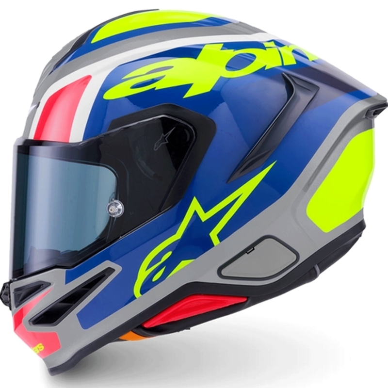 Alpinestars S-R7 Lumen full-face motociklistička kaciga srebrno-crno-ružičasto-fluo žuto