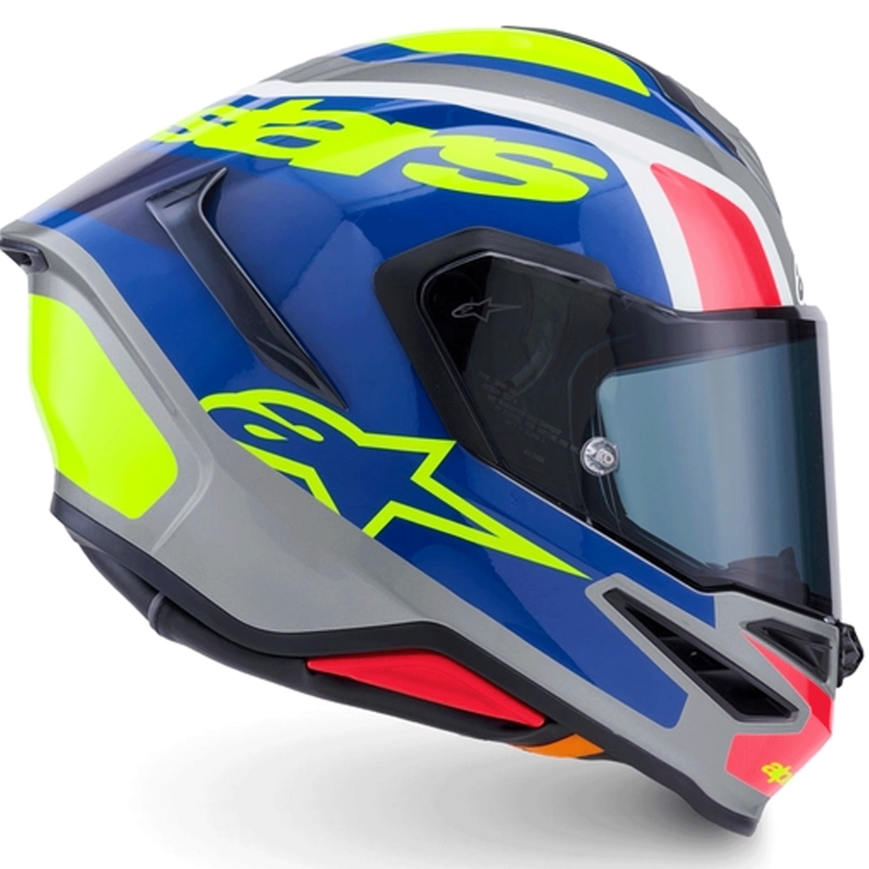 Alpinestars S-R7 Lumen full-face motociklistička kaciga srebrno-crno-ružičasto-fluo žuto