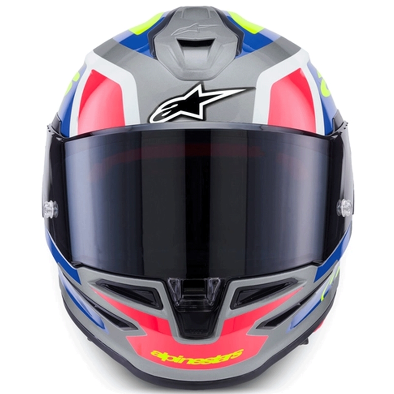 Alpinestars S-R7 Lumen full-face motociklistička kaciga srebrno-crno-ružičasto-fluo žuto