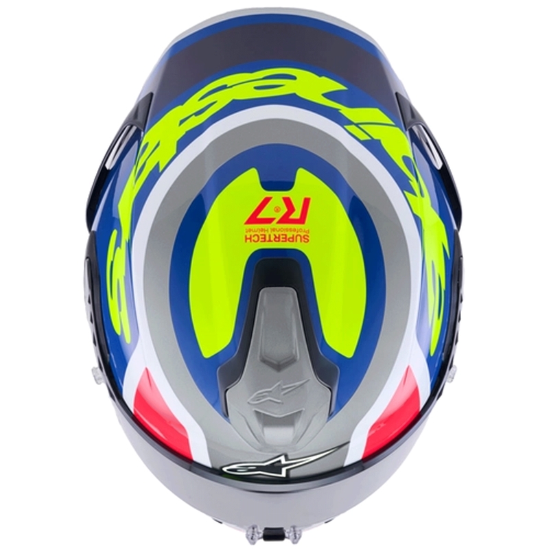 Alpinestars S-R7 Lumen full-face motociklistička kaciga srebrno-crno-ružičasto-fluo žuto